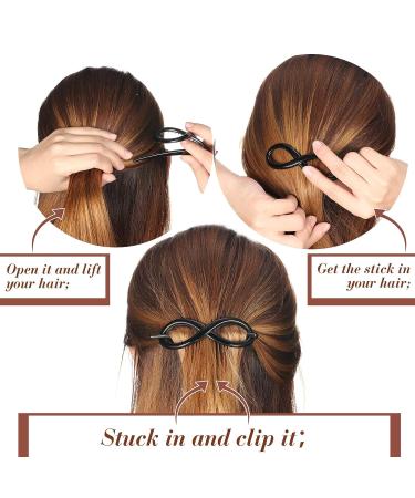 8 Pcs Twist Hair Clips Set | French Style Bun Barrettes | Plastic Hair Accessories for Women and Girls - Buy Online on GoSupps.com