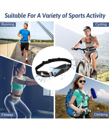Waterproof Running Belt for Phones - Adjustable Sports Hip Pocket for Men & Women - Black Jogging Bag - Buy Online on GoSupps.com