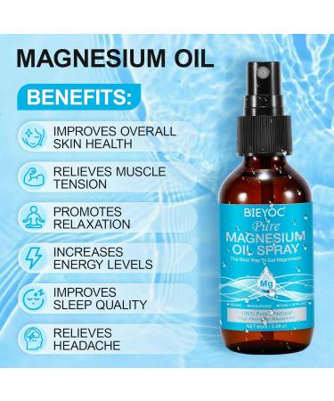 Magnesium Spray 100% Pure & Organic Natural Magnesium Oil Spray for Feet Glass Bottle Soothing Relief & Relaxation Easy to Absorb and Use - Buy Online on GoSupps.com