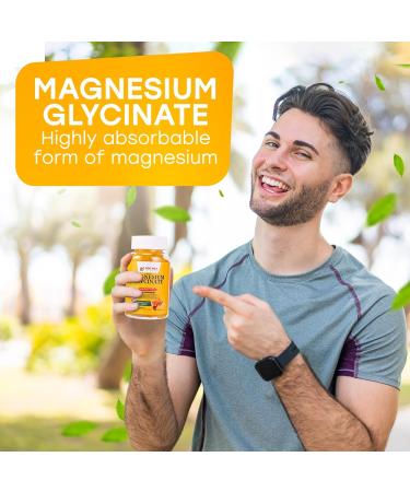 Magnesium Glycinate Gummies 100mg for Kids and Adults - Glicinato de Magnesio Pineapple - Buy Online on GoSupps.com