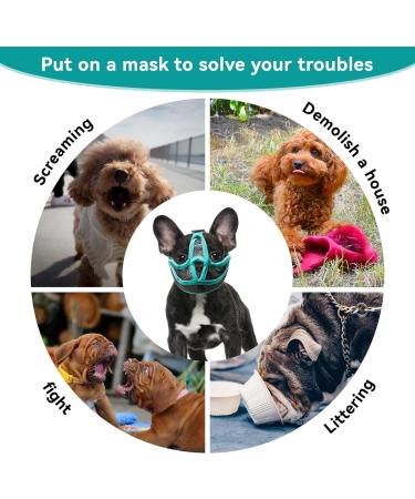 Breathable Dog Muzzle for Short Snouts | Adjustable Anti-Bite Mesh Muzzle for French Bulldogs & XL Breeds - Buy Online on GoSupps.com
