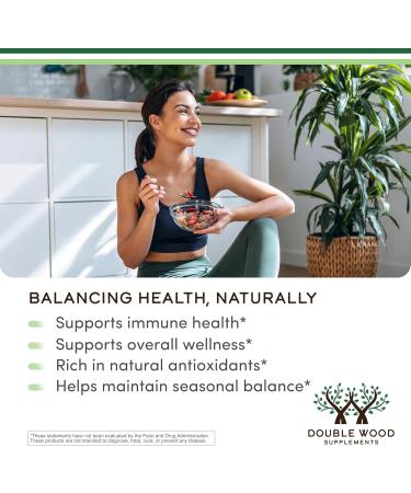 Organic Elderberry Liquid 2 Fl Oz (60 Servings) - Tincture for Immune System Support by Double Wood - Buy Online on GoSupps.com