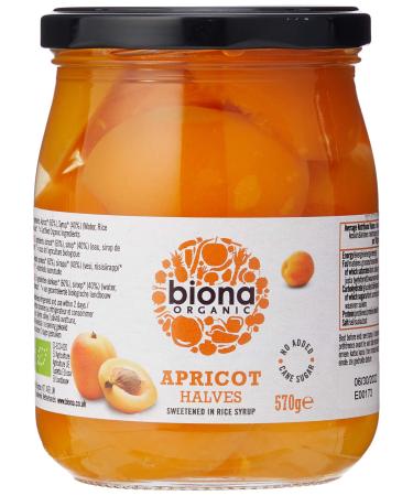 Biona Apricot Halves In Rice Syrup Organic 570g