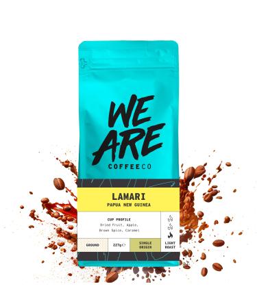 Coffee Ground for Cafetiere 227g Bag Papua New Guinea Ground Coffee Caramel & Fruits Notes 100% Arabica Light Roast Speciality Freshly Roasted Single Origin (We Are Coffee Co) Ground Cafetiere 227 g (Pack of 1)