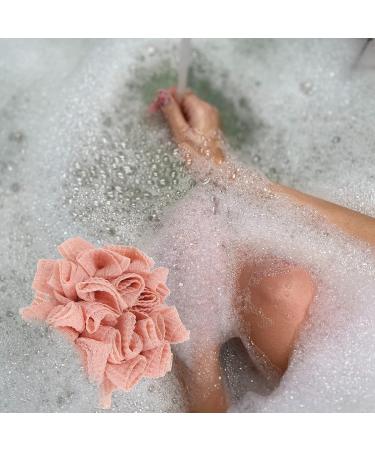 Lurrose Mermaid Tail Bath Loofah Sponge | Exfoliating Shower Scrubber for Women and Men - Pink - Buy Online on GoSupps.com