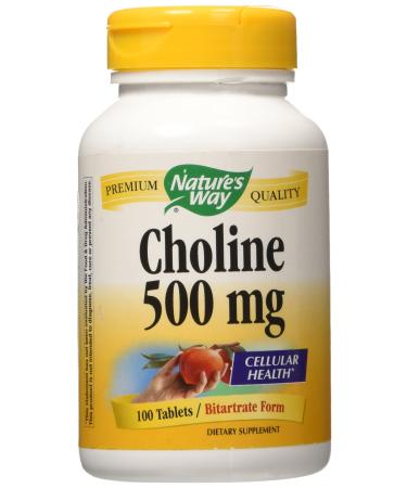 NATURE'S WAY Choline 500mg 100 Tablets