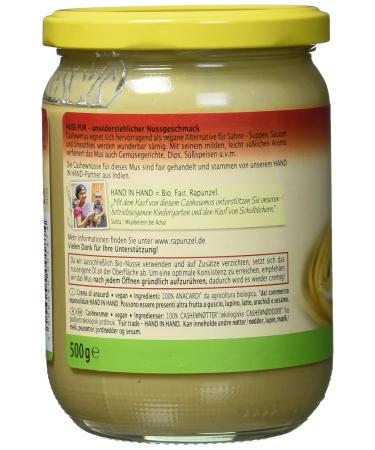 Rapunzel Cashew Butter 500ml - Creamy Delicious & Organic Cashew Spread for International Shipping - Buy Online on GoSupps.com