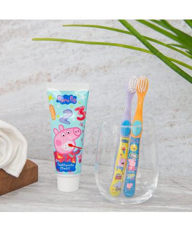 PEPPA PIG Toothbrush Twin Set - Kids' Soft Bristle Toothbrushes - Buy Online on GoSupps.com