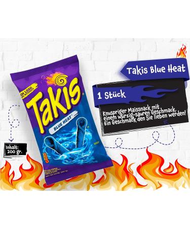 Takis Chips Box - 1x Takis Blue Heat 200g & 2x Takis Blue 56g - 3 Pack of Spicy Snacks - International Shipping Available - Buy Online on GoSupps.com