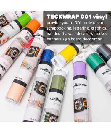 TECKWRAP 001 Vinyl Glossy Permanent Adhesive Craft Decal 12x10ft - Glossy Ink Black - Buy Online on GoSupps.com