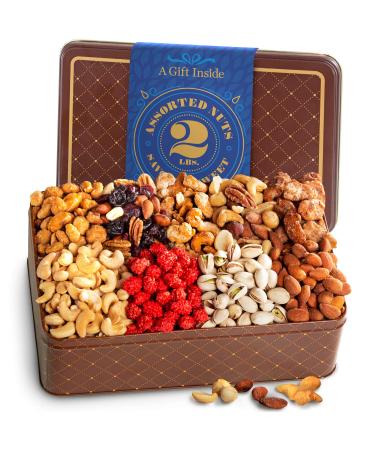 Two Pound Assorted Roasted Nuts Gift Tin