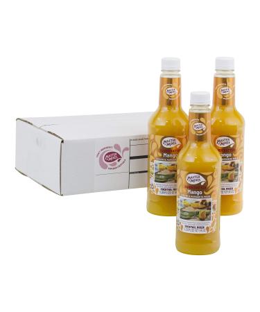Master of Mixes Mango Daiquiri / Margarita Drink Mix, Ready to Use, 1 Liter Bottle (33.8 Fl Oz), Pack of 3 33.8 Fl Oz (Pack of 3)