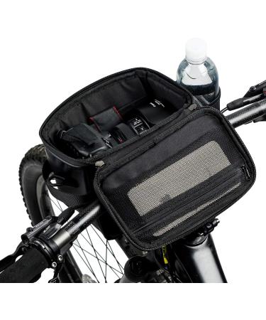 Rhinowalk Waterproof Bicycle Handlebar Pocket Bag - Matte Green | Front Wheel Camera & Cell Phone Holder with Transparent Window - Buy Online on GoSupps.com