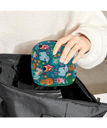 Animal Pattern Sanitary Napkin Storage Bag Feminine Menstrual Cup Pouches Nursing Pad Holder Tampon Bags Portable Period Bag for Women Teen Girls 1Pcs Multi-colored 1 - Buy Online on GoSupps.com