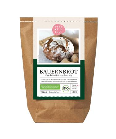 Farm Bread Organic Baking Mix - Sourdough Bread Baking Mix (3-Pack) | Bake with Love - Perfect for Bread Makers | 430g - Buy Online on GoSupps.com