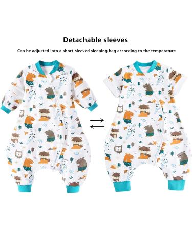 Chilsuessy Baby Sleeping Bag with Feet 1.5 Tog | Jungle Animals | 100% Cotton | Infant Toddler Wearable Blanket | 70/1-2 years - Buy Online on GoSupps.com