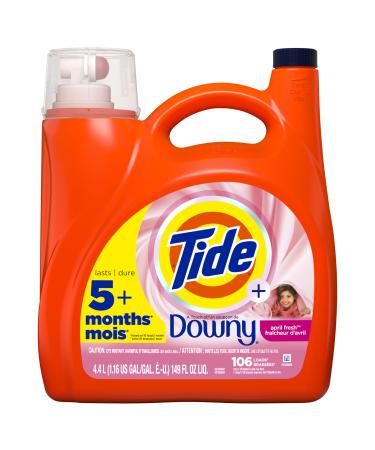 Tide Plus A Touch of Downy Liquid Laundry Detergent April Fresh 149 fl oz 106 loads HE Compatible