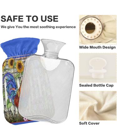 Hot Water Bottle with Cover 2L - Large Pain Relief Solution for Bed Hand & Feet - Fast International Shipping - Buy Online on GoSupps.com
