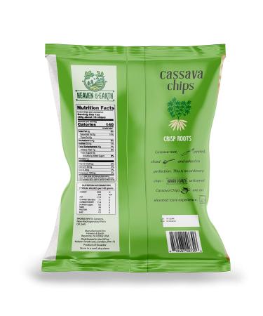 Heaven & Earth Cassava Chips 5oz (2 Pack) - Gluten Free Non GMO - 5 Ounce (Pack of 2) - Buy Online on GoSupps.com