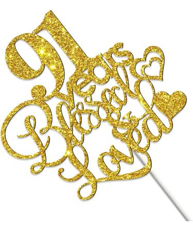 Tenhaisi Gold Glitter 91 Years Blessed & Loved Cake Topper - 91st Birthday / 91st Anniversary Cake Topper - Happy 91 Birthday Decoration - 91st Birthday / 91st Anniversary Party Decoration - Buy Online on GoSupps.com