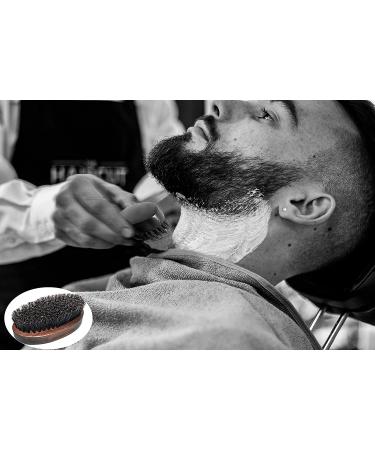 Wooden Boar Bristle Beard Brush - Hannana Classical Black Walnut Style Handle | Beard Straightener for Softening and Cleaning - Perfect Gift for Men (1 Pack) - Buy Online on GoSupps.com