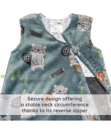 Winter Sleep Sack | Perlimpinpin 1.5 tog Made from Recycled Bottles | Soft Plush Weighted Baby Sleep Sack for Colder Temperatures (Beavers 6-18) - Buy Online on GoSupps.com