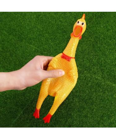 Proleo 4-Pack Yellow Rubber Squeaking Chicken Toys Durable Novelty Decompression Gadgets for All Ages - Buy Online on GoSupps.com