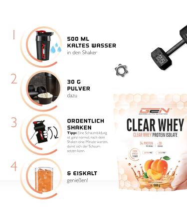 Buy Clear Whey Isolate Protein Shake - Fruity & Refreshing Apricot Flavor | High-Quality 900g Protein - Buy Online on GoSupps.com