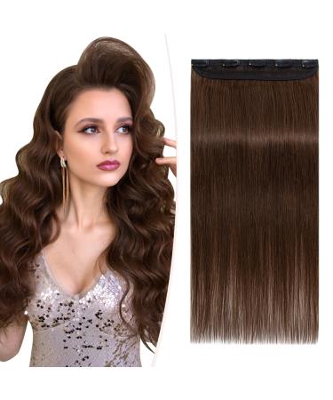 SEGOHAIR Clip in Hair Extensions Real Human Hair 10" Hair Extensions Clip in One Piece 5 Clips Remy Hair Extensions Seamless Clip in Hair Extensions(40g) Chocolate Brown 10inch-40 04-Chocolate Brown