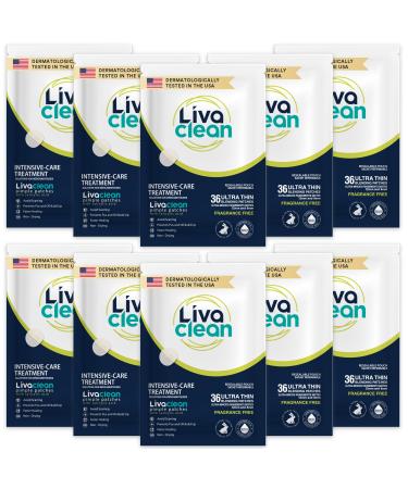 LivaClean (360 Count 10 Pack) Hydrocolloid Patches w/Salicylic Acid - Hydrocolloid Patch Face Hydrocolloid Patches Overnight Face Patches 10 Pack 360 Count S.acid Patches