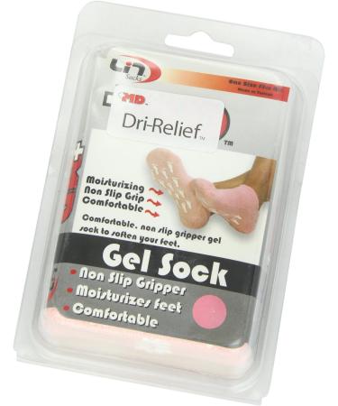 MD USA Gel Socks Pink Medium | Moisturizing Gel Infused | Comfortable Fit | 1 Pair - Buy Online on GoSupps.com