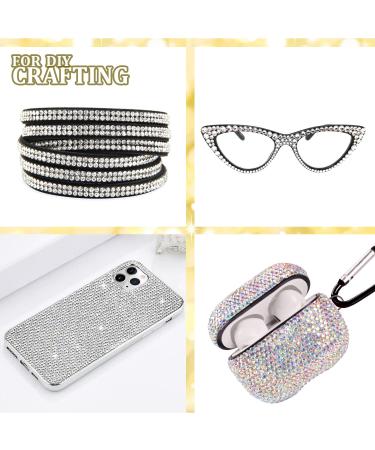 Glass Nail Art Rhinestones Set 1 - Crystal AB/Clear Gem Beads Kit for DIY Nail Design - Includes Picker Pencil and Tweezer - Professional and Home Use - Buy Online on GoSupps.com