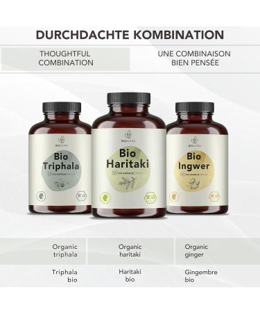 BIOONUTRA Organic Haritaki | 270 Capsules of 500 mg | 2 Months Consumption | Organic | Vegan | No Additives | Made in Germany - Buy Online on GoSupps.com
