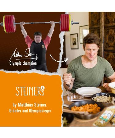 Steiner's High Protein Fusilli | 95% Less Carbs | 49g Protein | Low Carb & Fiber Rich Pasta - 250g Pack - Buy Online on GoSupps.com