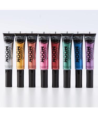 Metallic Hair Color Streaks | Cosmic Moon Silver - Temporary Wash Out Hair Dye (0.50 fl oz - Buy Online on GoSupps.com