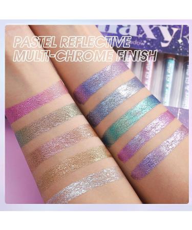 Hotiary Shimmer Glitter Liquid Eyeshadow Set - 10 Metallic Pigments for Sparkling Eyes - Gift Shiny Pen Eyeliner Kit - Buy Online on GoSupps.com