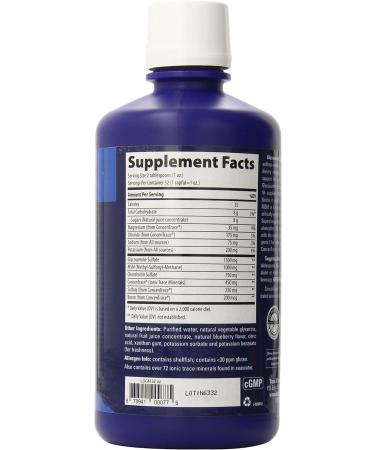 Blueberry Flavored Liquid Glucosamine Chondroitin MSM with Trace Minerals | Joint Support Dietary Supplement | 32 Servings 32 fl oz - Pack of 1 - Buy Online on GoSupps.com