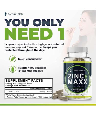 Zinc Maxx: Immunity, Skin & Reproductive Health Booster - 100 Count - Buy Online on GoSupps.com