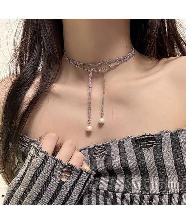 Oralgo Vintage Double-Layer Necklace with Imitation Pearl Fringes - Trendy & Elegant Fashion Accessory - Buy Online on GoSupps.com