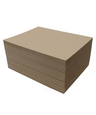 100 Chipboard Sheets 8.5 x 11 inch - 50pt (Point) Heavy Weight Brown Kraft Cardboard for Scrapbooking & Picture Frame Backing (.050 Caliper Thick) Paper Board | MagicWater Supply