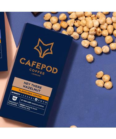 CafePod Hazelnut Flavoured Coffee Pods - 60 Nespresso Compatible Capsules - Buy Online on GoSupps.com