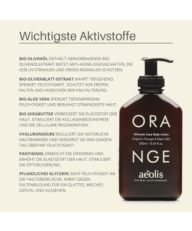 Aeolis Skincare Orange Ultimate Care Body Lotion | 100% Natural & Sustainable | No Artificial Additives | 250ml - Buy Online on GoSupps.com