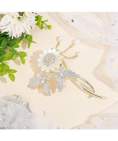 NICENEEDED Sparkle Rhinestone Butterfly Flower Hair Clips Glitter Pearl Long Tassels Hair Barrettes Dazzlingly Diamond Hairpin Hair Accessories for Women and Girls - Buy Online on GoSupps.com