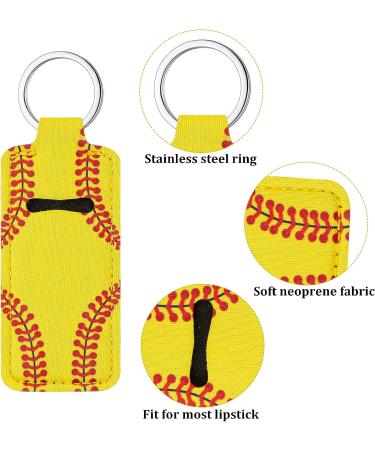 Patelai Softball Lipstick Holder Keychain - 20 Pieces, Clip-on Sleeve Pouch for Lipstick & Lip Balm - Ideal Lipstick Tracker - Buy Online on GoSupps.com
