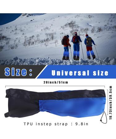 REAQUE Outdoor Gaiters - 500D Waterproof Leg Protection for Cycling Snowboarding Hiking & Climbing Blue - Buy Online on GoSupps.com