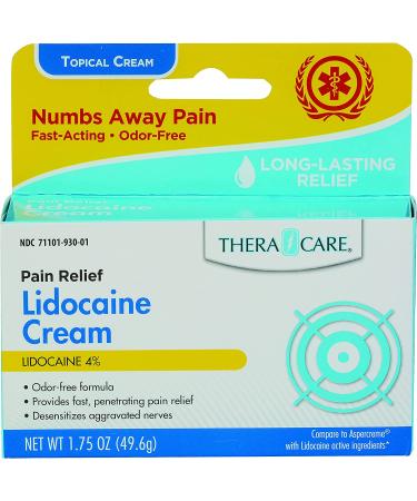 Thera Care Maximum Strength Lidocaine Cream 1.75 Oz | Fast-Acting Pain Relief - Buy Online on GoSupps.com