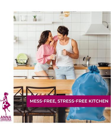 Buy Blue 60L Garbage Bags with Handles - 60 Pack 100% Recycled Durable & Eco-Friendly - Perfect for Household & Garden Waste - Buy Online on GoSupps.com