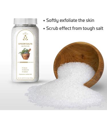 Zen Rituals Epsom Bath Salts - 1 KG Medicinal Herbs Spa Formula with Pure Magnesium Sulfate | International Shipping - Buy Online on GoSupps.com