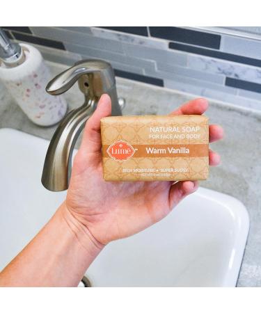 Lume Hypoallergenic Soap for Face and Body - Paraben, Phthalate, and Dye-Free - Safe for Sensitive Skin - Warm Vanilla Scent - Single Bar - Buy Online on GoSupps.com