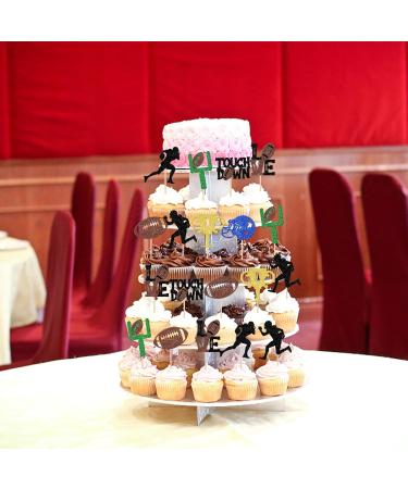 Rsstarxi 24 Pack Rugby Ball Cupcake Toppers Black Football Cupcake Toppers Football Players Sport Cupcake Picks Super Rugby Touch Down Sports Theme Baby Shower Birthday Party Cake Decorations Design 2 - Buy Online on GoSupps.com